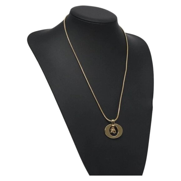 Christian Dior Necklace metal Gold Auth kk513 - Picture 1 of 11